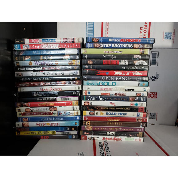 Lot Of 40 Fye Wholesale Blowout DVD Road Trip Step Brothers School Of Ro- T3#494